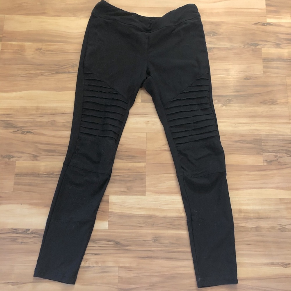 Women’s Soft Black Motorcycle Leggings